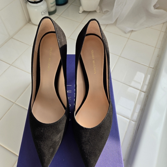 Stuart Weitzman Elegant Black Suede Heels